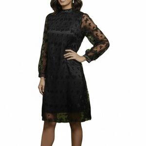 #A006  Shein  Whimsical Chic Gothic Romance  Fairycore Glam Black Dress NWOT XL